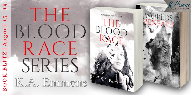 We're blitzing about THE BLOOD RACE and WORLDS BENEATH by K.A. Emmons!