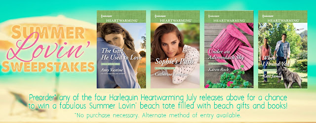 Enter the Summer Lovin' Sweepstakes with #HarlequinHeartwarming July Releases!